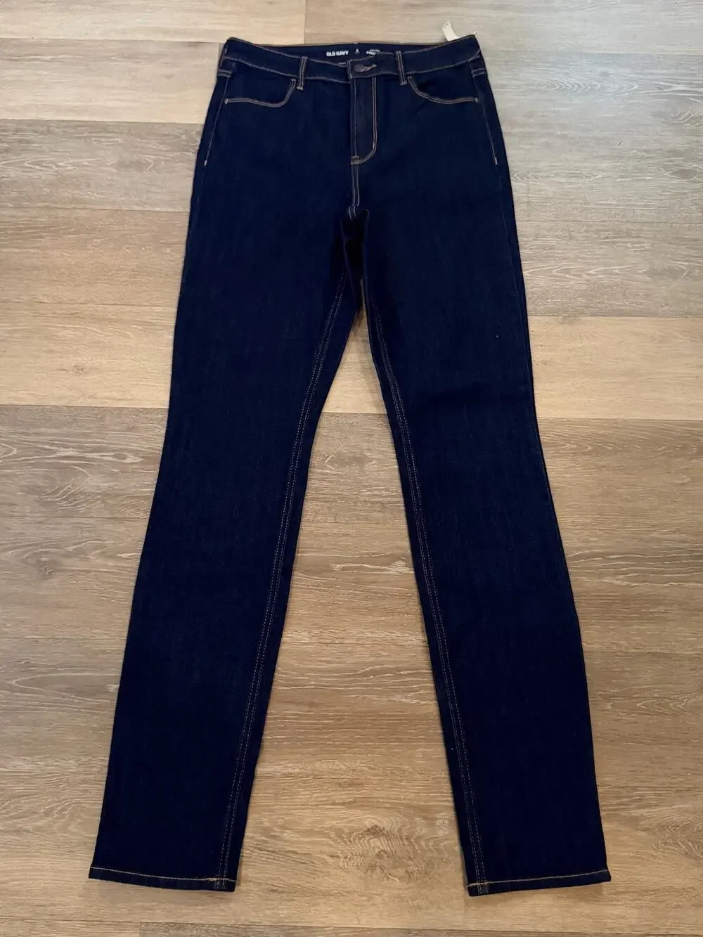 Old Navy High Rise Straight Dark Denim Jeans Size 6 Tall